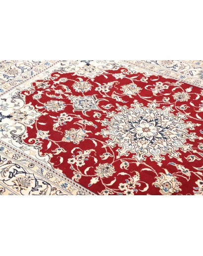 Tappeto Nain Kashmar Persia bianco marrone 148x210