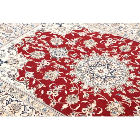 Tappeto Nain Kashmar Persia bianco marrone 148x210
