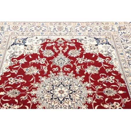 Tappeto Nain Kashmar Persia bianco marrone 148x210