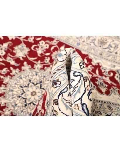 Tappeto Nain Kashmar Persia bianco marrone 148x210