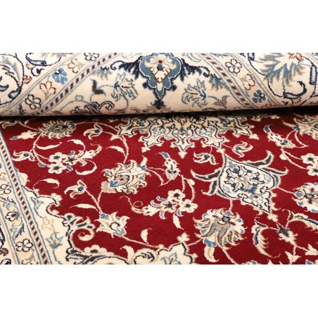 Tappeto Nain Kashmar Persia bianco marrone 148x210