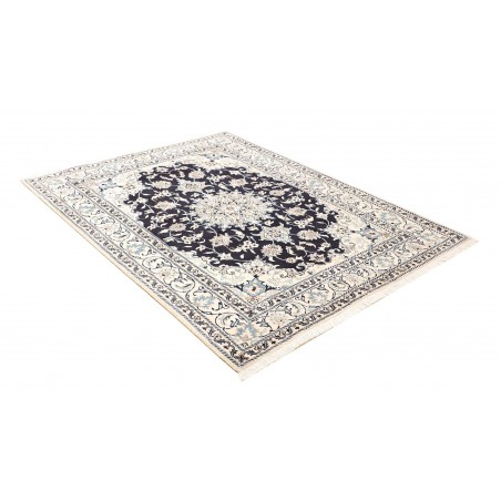 Tappeto Nain Kashmar Persia bianco grigio 150x203