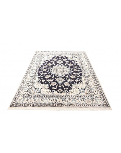 Tappeto Nain Kashmar Persia bianco grigio 150x203