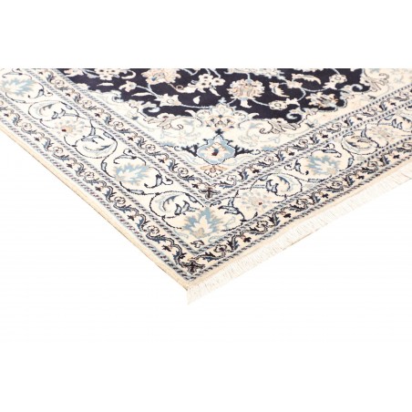 Tappeto Nain Kashmar Persia bianco grigio 150x203