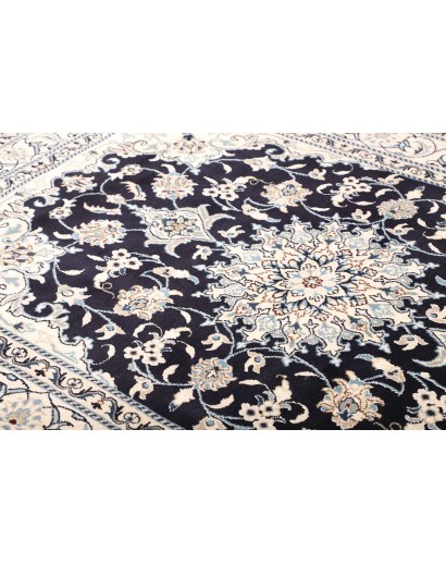 Tappeto Nain Kashmar Persia bianco grigio 150x203