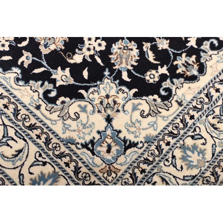 Tappeto Nain Kashmar Persia bianco grigio 150x203