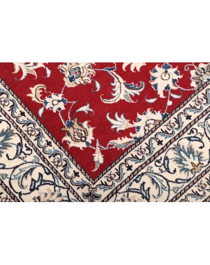 Tappeto Nain Kashmar Persia bianco rosso 150x203