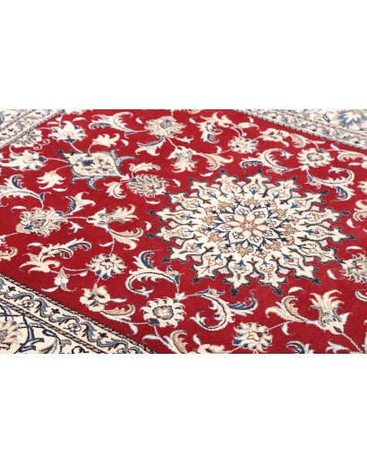 Tappeto Nain Kashmar Persia bianco rosso 150x203