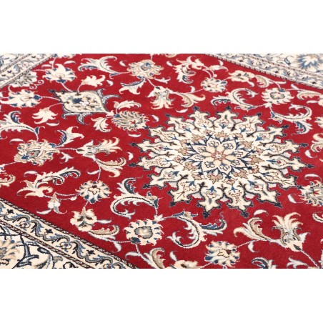 Tappeto Nain Kashmar Persia bianco rosso 150x203