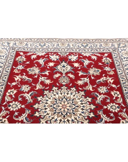 Tappeto Nain Kashmar Persia bianco rosso 150x203