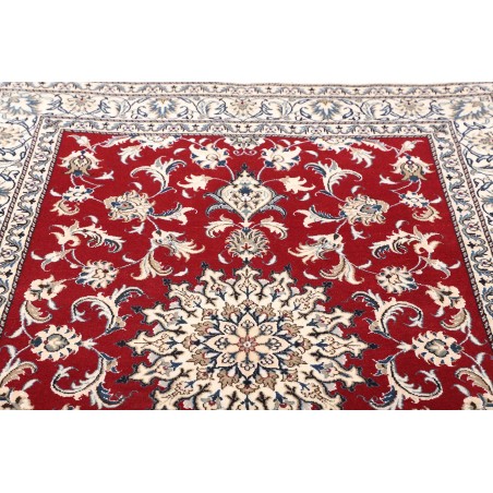 Tappeto Nain Kashmar Persia bianco rosso 150x203