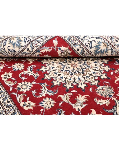 Tappeto Nain Kashmar Persia bianco rosso 150x203