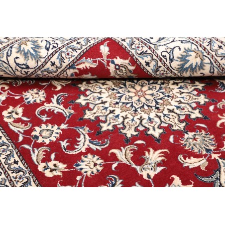 Tappeto Nain Kashmar Persia bianco rosso 150x203