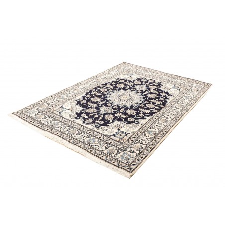 Tappeto Nain Kashmar Persia bianco grigio 150x210