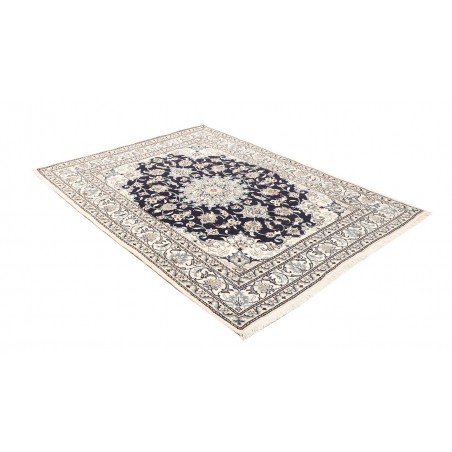 Tappeto Nain Kashmar Persia bianco grigio 150x210