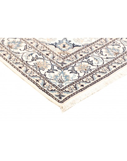 Tappeto Nain Kashmar Persia bianco grigio 150x210