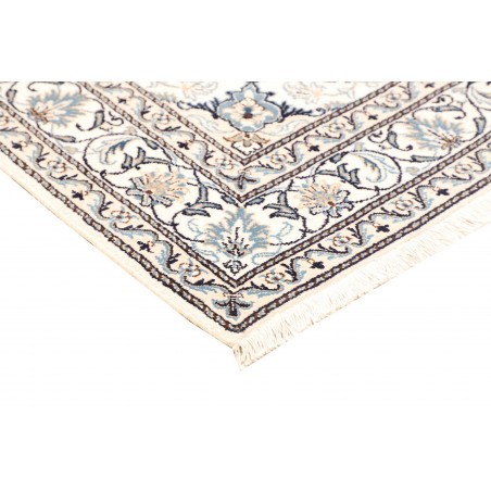 Tappeto Nain Kashmar Persia bianco grigio 150x210