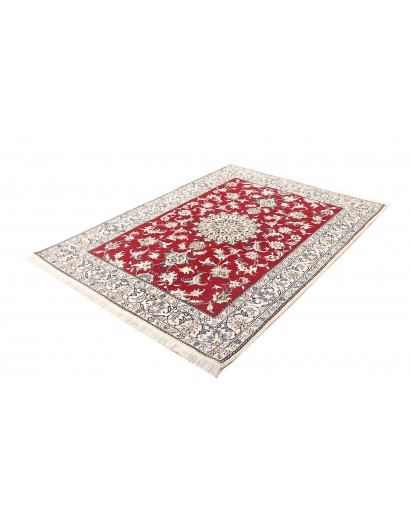 Tappeto Nain Kashmar Persia bianco grigio 150x188
