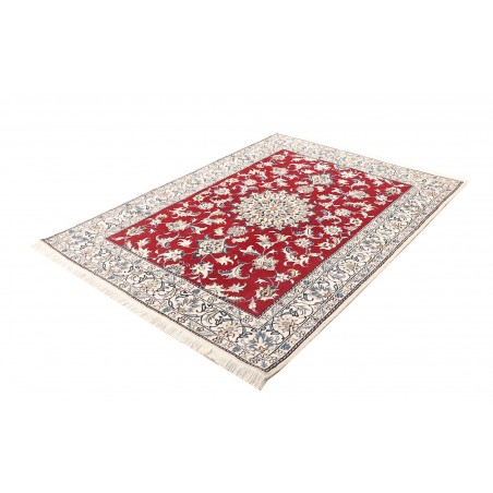 Tappeto Nain Kashmar Persia bianco grigio 150x188