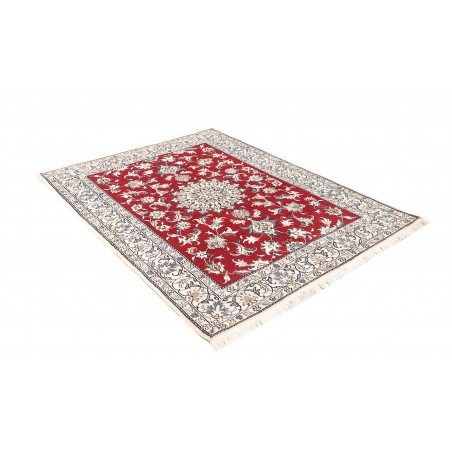 Tappeto Nain Kashmar Persia bianco grigio 150x188