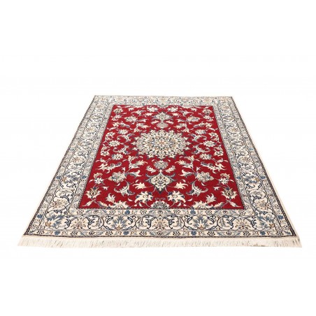 Tappeto Nain Kashmar Persia bianco grigio 150x188