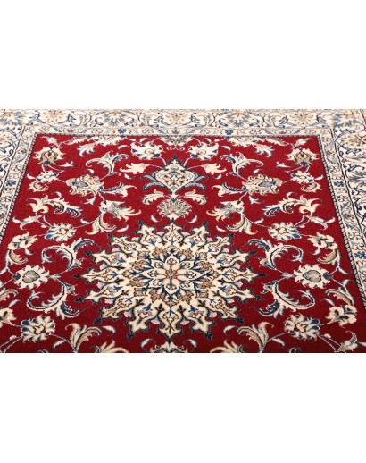 Tappeto Nain Kashmar Persia bianco grigio 150x188
