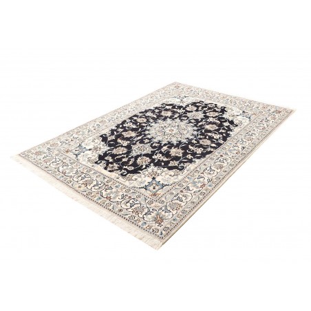 Tappeto Nain Kashmar Persia bianco grigio 150x212