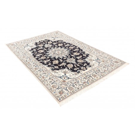Tappeto Nain Kashmar Persia bianco grigio 150x212