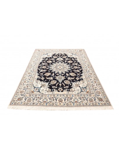 Tappeto Nain Kashmar Persia bianco grigio 150x212