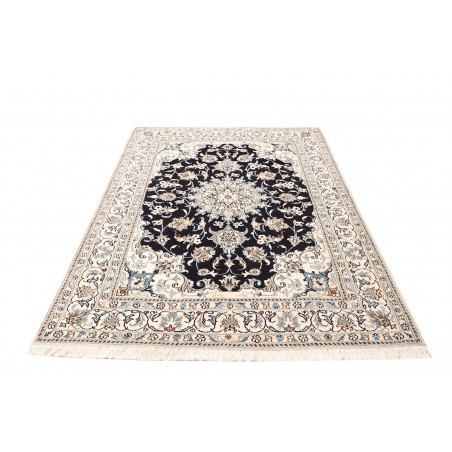 Tappeto Nain Kashmar Persia bianco grigio 150x212