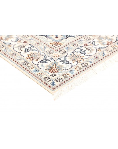 Tappeto Nain Kashmar Persia bianco grigio 150x212