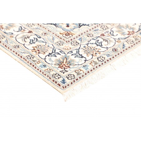 Tappeto Nain Kashmar Persia bianco grigio 150x212
