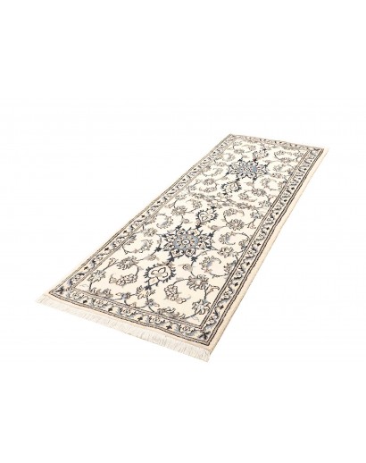 Tappeto Nain Kashmar Persia bianco grigio 78x210