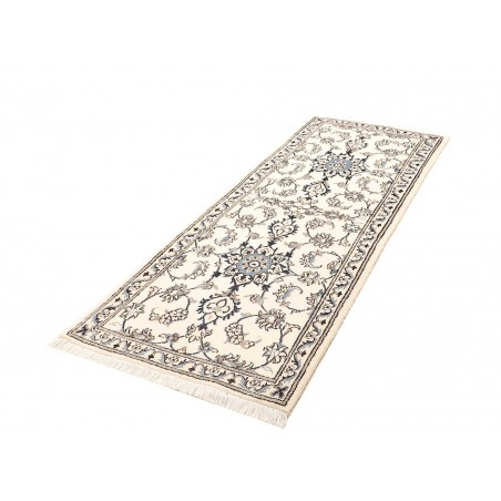 Tappeto Nain Kashmar Persia bianco grigio 78x210