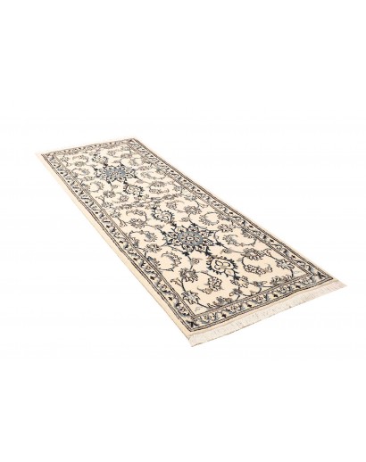 Tappeto Nain Kashmar Persia bianco grigio 78x210