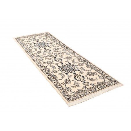 Tappeto Nain Kashmar Persia bianco grigio 78x210