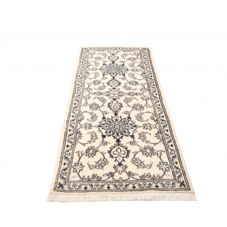 Tappeto Nain Kashmar Persia bianco grigio 78x210