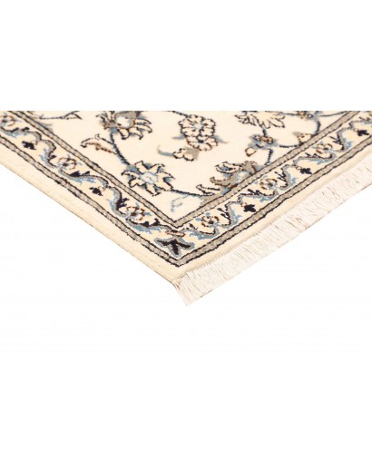 Tappeto Nain Kashmar Persia bianco grigio 78x210