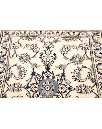 Tappeto Nain Kashmar Persia bianco grigio 78x210