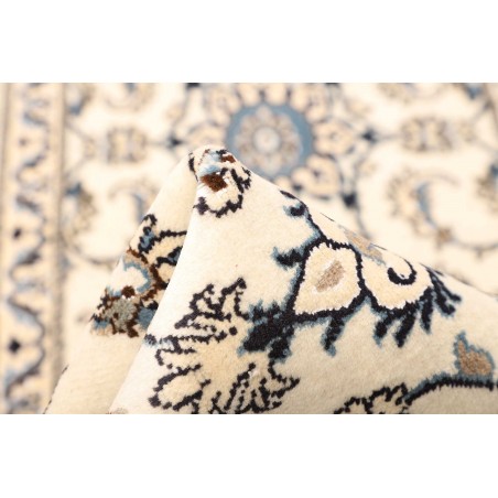Tappeto Nain Kashmar Persia bianco grigio 78x210