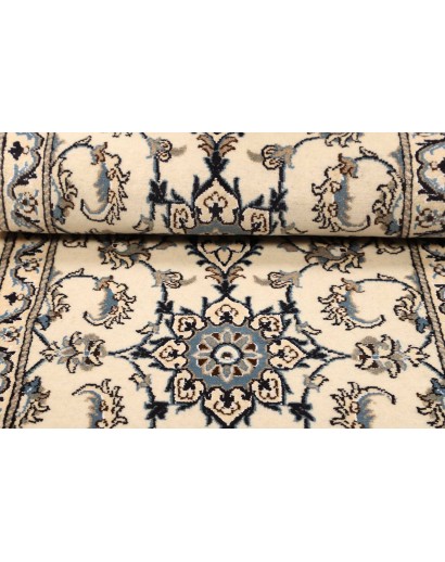 Tappeto Nain Kashmar Persia bianco grigio 78x210