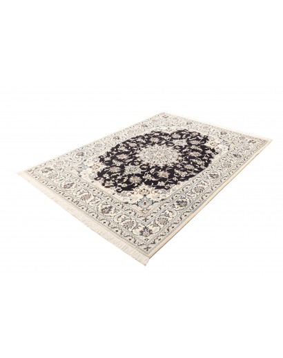 Tappeto Nain Kashmar Persia bianco grigio 150x205