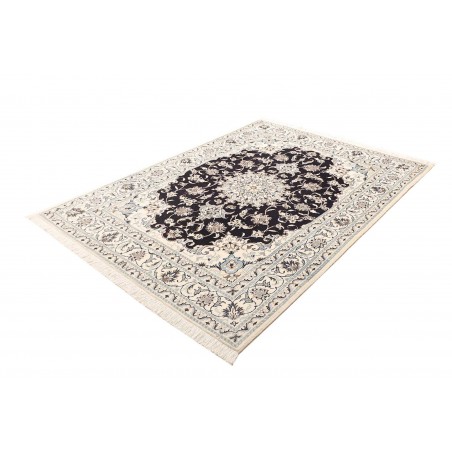 Tappeto Nain Kashmar Persia bianco grigio 150x205