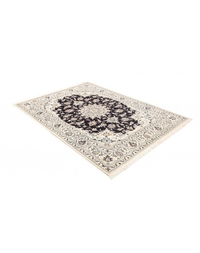 Tappeto Nain Kashmar Persia bianco grigio 150x205