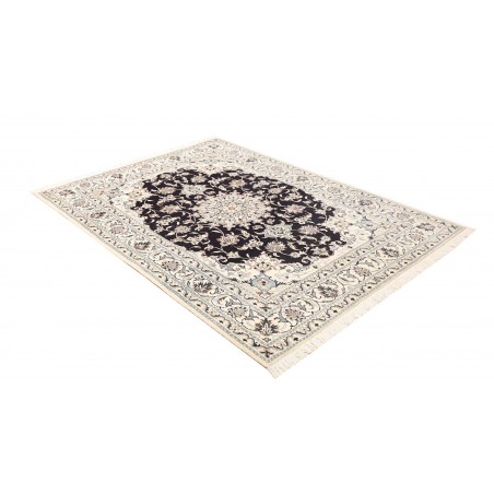 Tappeto Nain Kashmar Persia bianco grigio 150x205