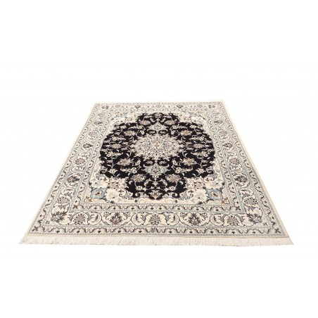 Tappeto Nain Kashmar Persia bianco grigio 150x205