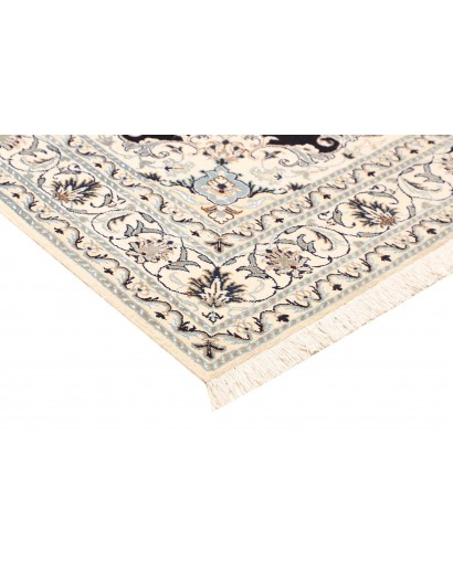 Tappeto Nain Kashmar Persia bianco grigio 150x205