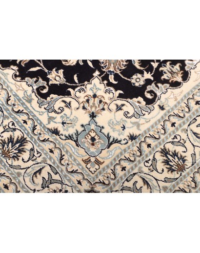 Tappeto Nain Kashmar Persia bianco grigio 150x205
