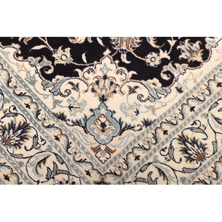 Tappeto Nain Kashmar Persia bianco grigio 150x205