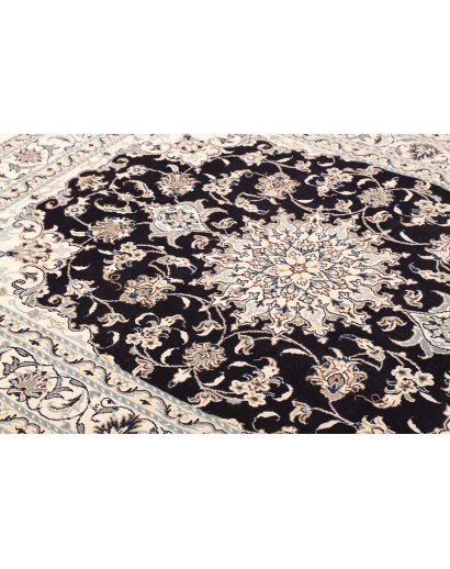 Tappeto Nain Kashmar Persia bianco grigio 150x205